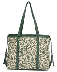 PRIMROSE Women's Tote (Forest Green and Cream)