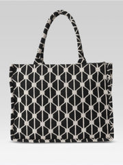 PRIMROSE Black and White Geometric Print