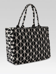 PRIMROSE Black and White Geometric Print