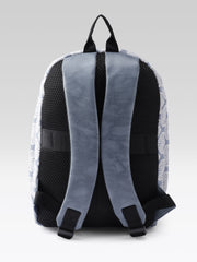 PRIMROSE Backpack with Shell Pattern, Blue and Grey