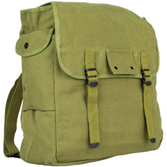 Cotton Canvas Jambo Musette Bag 22 OZ Backpack, Olive Drab