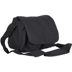 Heavy Duty Cotton Canvas 22 OZ Departure Shoulder Bag, Black