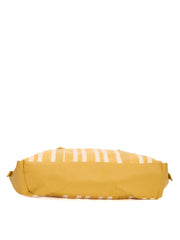 RIMROCK Striped Canvas Tote Bag, Yellow and White, Shoulder Straps, Fashion Handbag