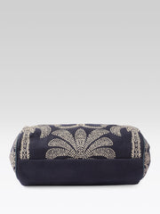 PRIMROSE Striped Tote Bag, Blue and Cream, Canvas Material, Shoulder Bag (Black)
