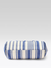PRIMROSE Striped Tote Bag, Blue and Cream, Canvas Material, Patchwork Design, Shoulder Bag