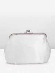 PRIMROSE Women's Cream Beaded Clutch Purse with Chain Handle