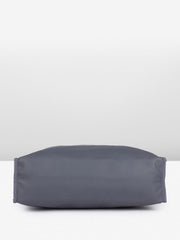 PRIMROSE Floral Pattern Canvas Tote Bag, Grey and White, Double Handle Shoulder Straps