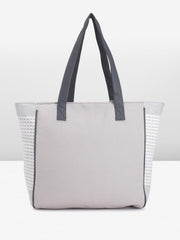 PRIMROSE Women's Tote Bag Grey Fabric with Tassel Patterned Design