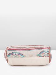 PRIMROSE Handcrafted Tote Bag Multicoloured Striped Pattern Tassel Accent