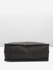 PRIMROSE Chevron Pattern Tote Bag for Women Black