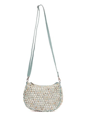 RIMROCK Floral Pattern Crossbody Bag, Mint Green Shoulder Strap, Textured Fabric Design