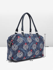 PRIMROSE Floral Printed Handbag for Women Blue and Red with Detachable Strap