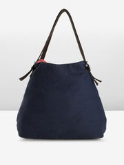 PRIMROSE Printed Hobo Bag with Embellishments Blue and White