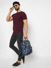 RIMROCK Camouflage Backpack, Blue Digital Pattern, Casual Daypack with Front Pocket