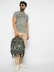 RIMROCK Geometric Camouflage Backpack, Military Pattern Design, Multiple Compartments