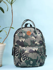 RIMROCK Geometric Camouflage Backpack, Military Pattern Design, Multiple Compartments