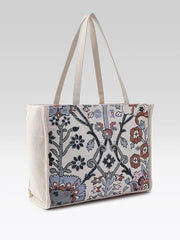 PRIMROSE Floral Tapestry Tote Bag, Woven Embroidered Design
