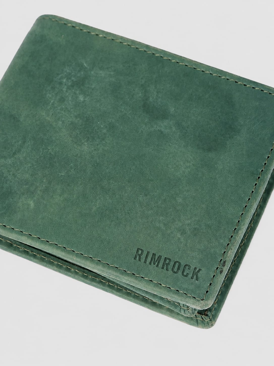 RIMROCK Leather Slim Wallet, Minimalist Design, Mint Green