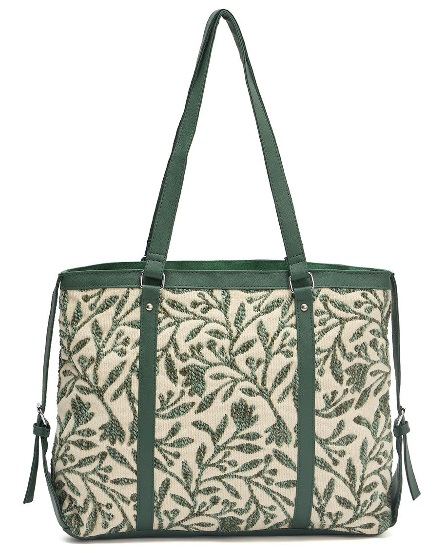 PRIMROSE Women's Tote (Forest Green and Cream)