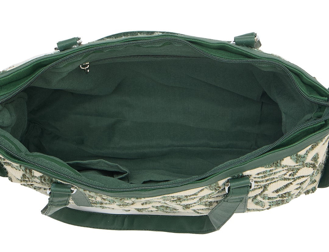 PRIMROSE Women's Tote (Forest Green and Cream)