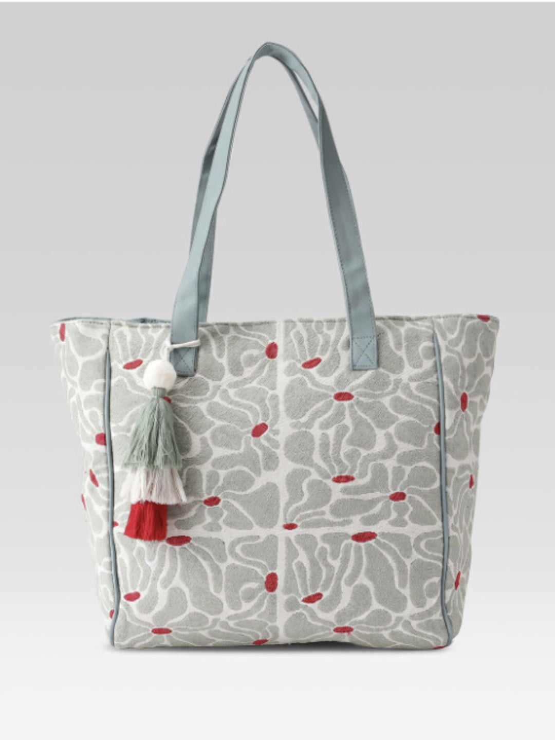 PRIMROSE Floral Print Tote Bag, with Tassel Charm, Spacious Interior
