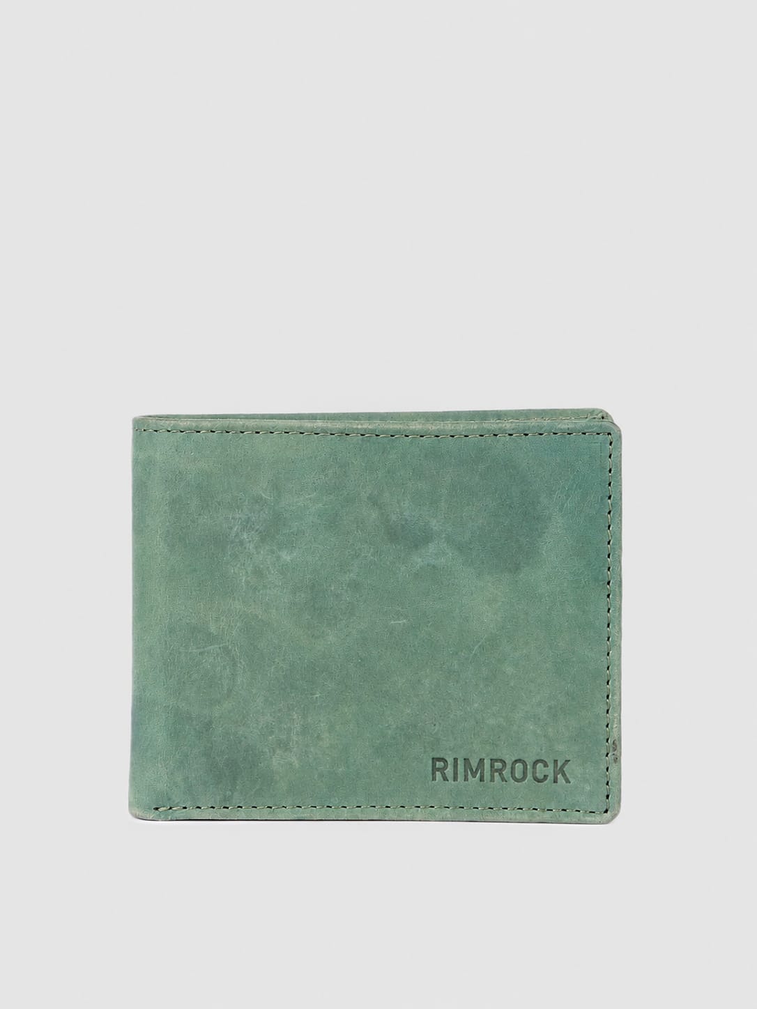 RIMROCK Leather Slim Wallet, Minimalist Design, Mint Green