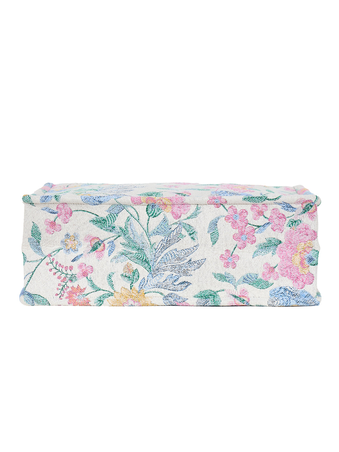PRIMROSE Floral Canvas Tote Bag, Cotton Material, Pink Blue Yellow Pattern, Spacious Design,Double Handle