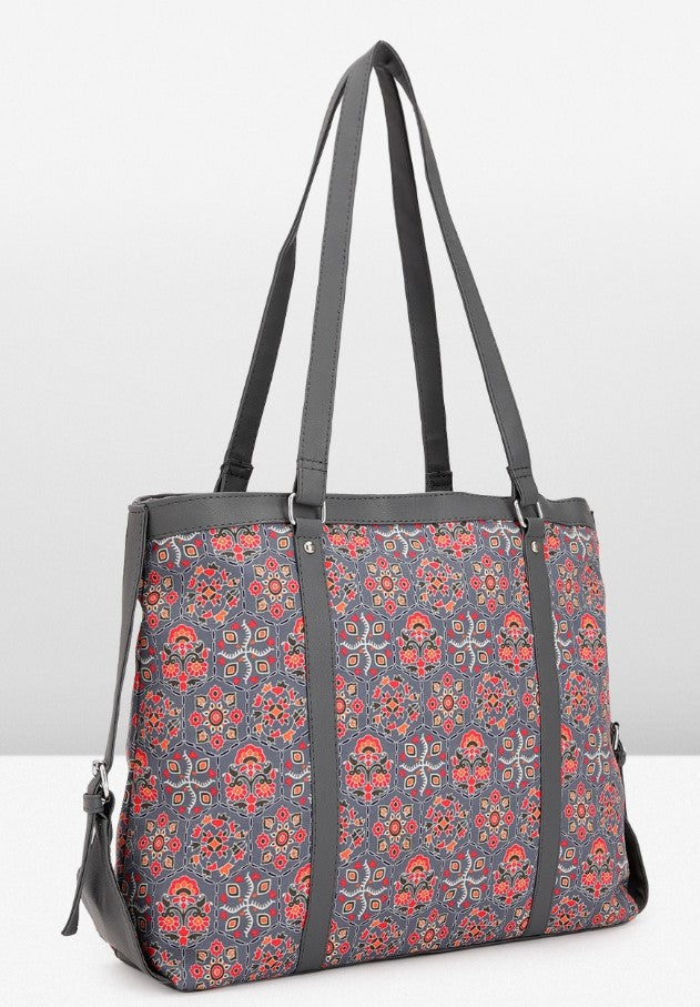PRIMROSE Printed Tote Bag for Women, Multicolour Floral Pattern