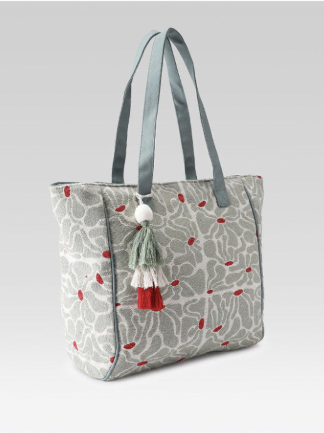 PRIMROSE Floral Print Tote Bag, with Tassel Charm, Spacious Interior