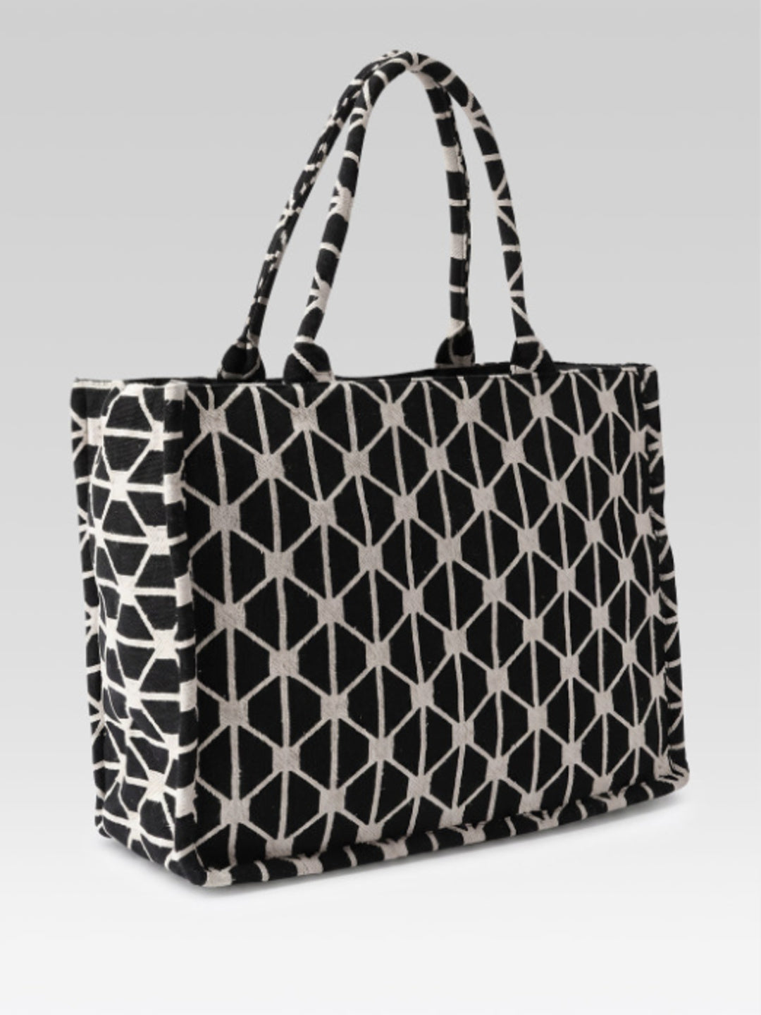 PRIMROSE Black and White Geometric Print