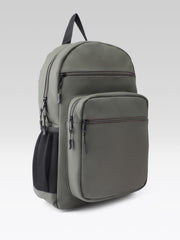PRIMROSE Backpack with Multiple Pockets, Olive Green, Water-Resistant Material, Side Mesh Pockets