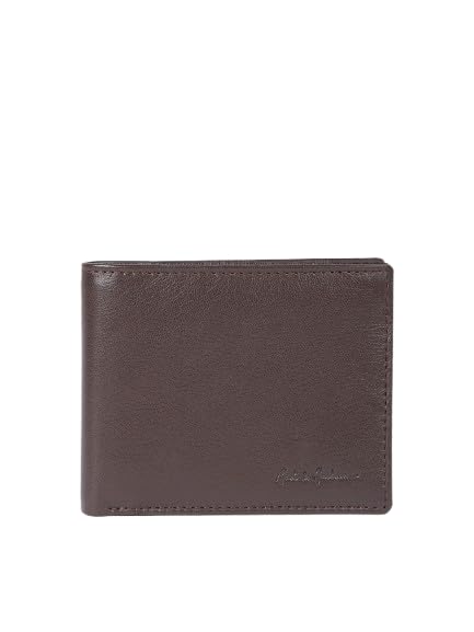 PRIMROSE Classic Leather Bi-fold Wallet for Men, Brown, Slim Design