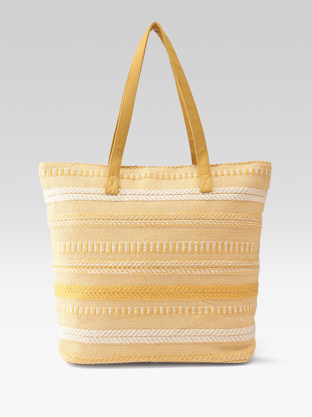 PRIMROSE Cotton Tote Bag with Yellow Tassel
