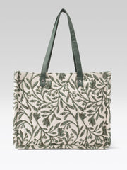 PRIMROSE Tapestry Tote Bag, Green Floral