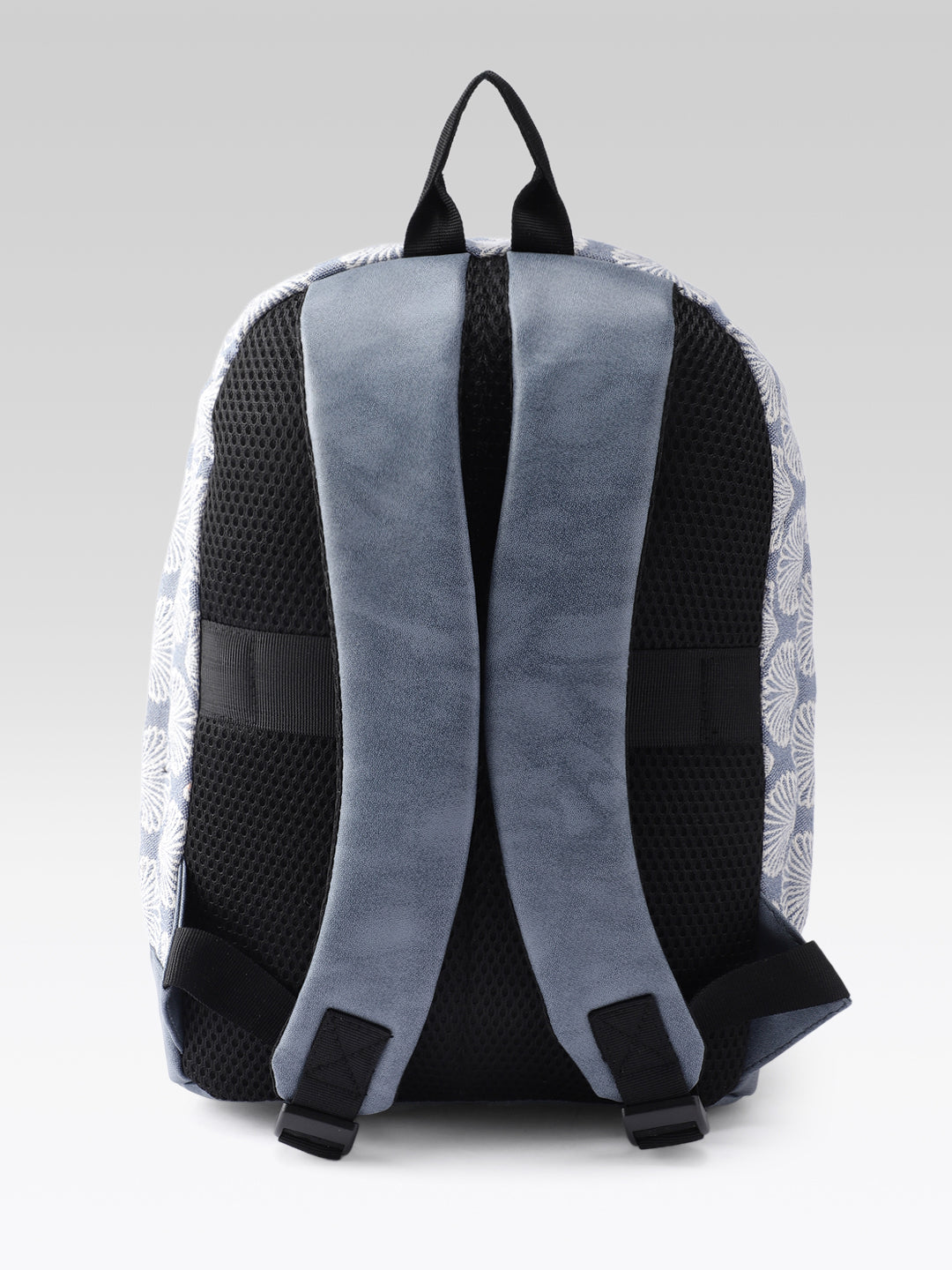 PRIMROSE Backpack with Shell Pattern, Blue and Grey