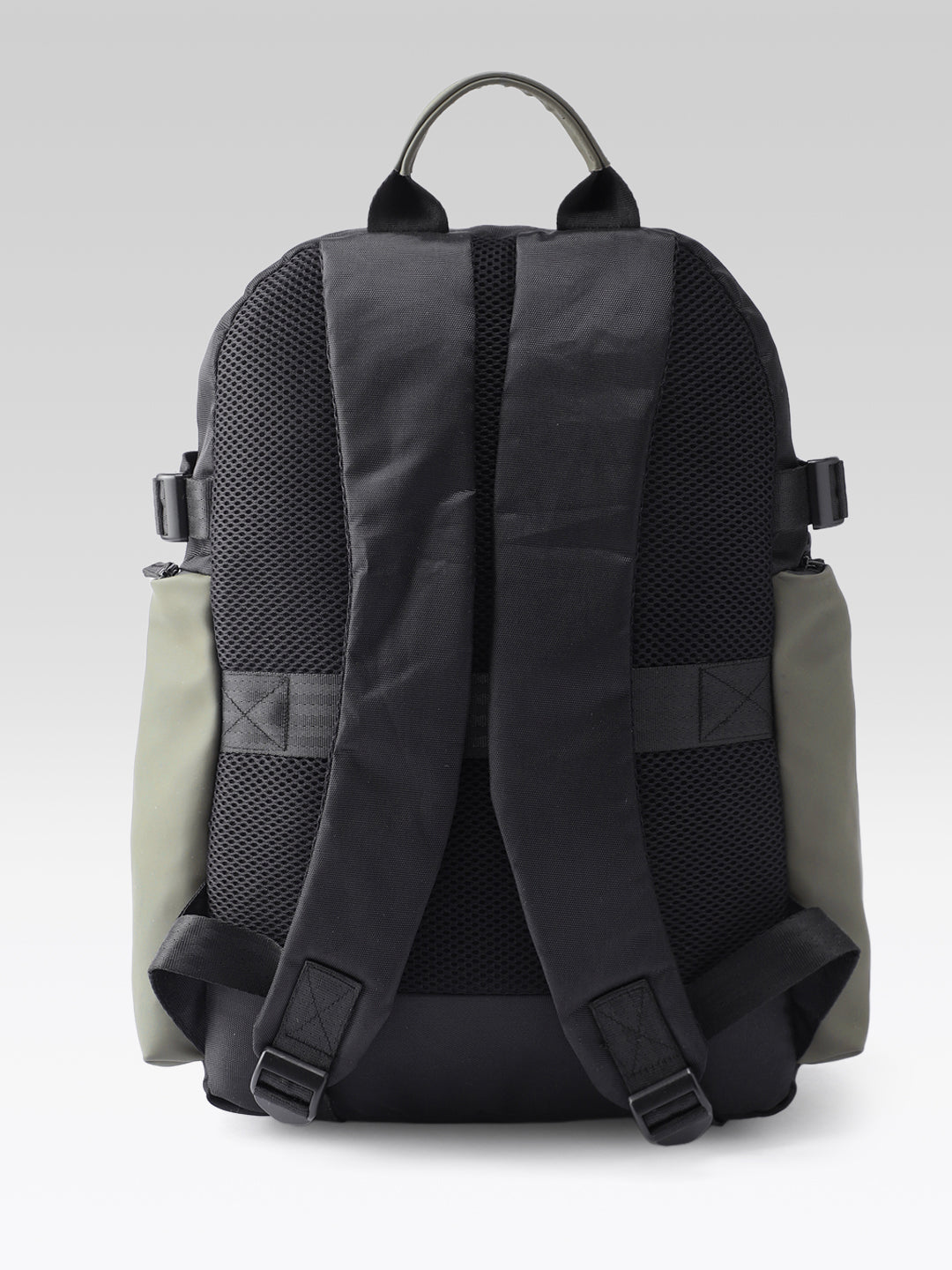 PRIMROSE Multi-Pocket Backpack, Olive Green and Black, Water-Resistant Nylon, Multiple Compartments, Travel and Daily Use