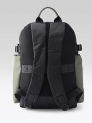PRIMROSE Multi-Pocket Backpack, Olive Green and Black, Water-Resistant Nylon, Multiple Compartments, Travel and Daily Use