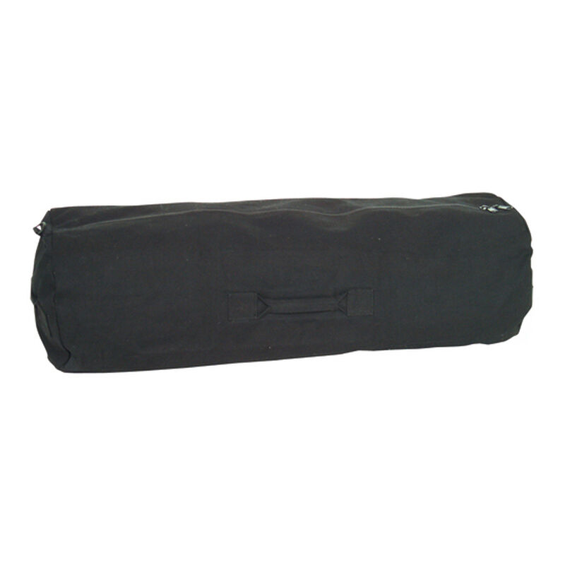 Zipper Duffel Bag 22 OZ Cotton Canvas,Black