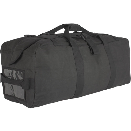 Gen II Two Strap Duffel Bag 22 OZ Cotton Canvas,  Black