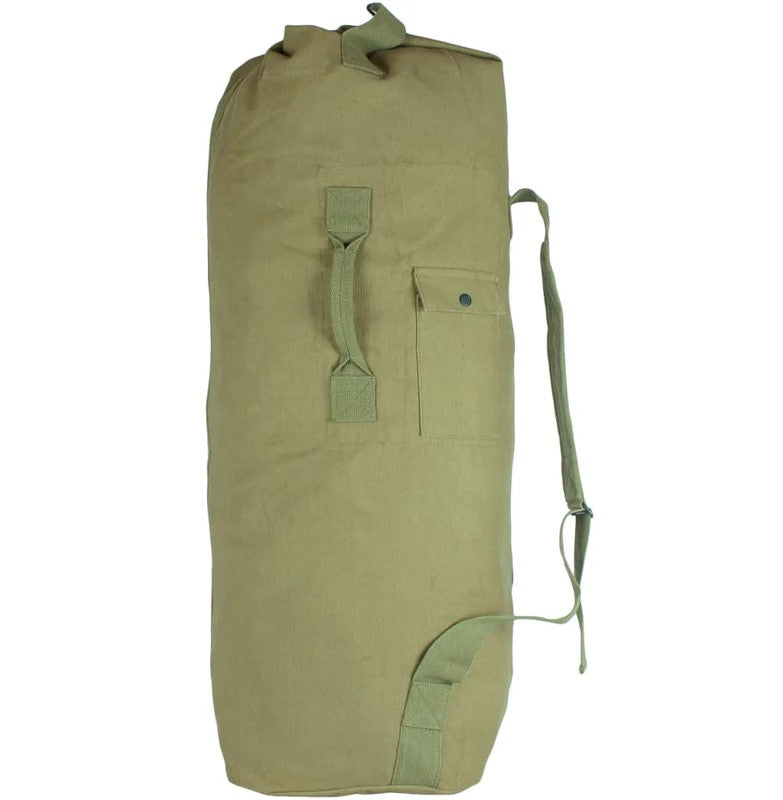 Zipper Duffel Bag22 OZ Cotton Canvas,  Olive Drab