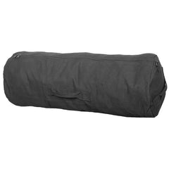 Zipper Duffel Bag 22 OZ Cotton Canvas, Black