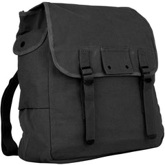 Cotton Canvas Jambo Musette Bag 22 OZ Backpack, Black