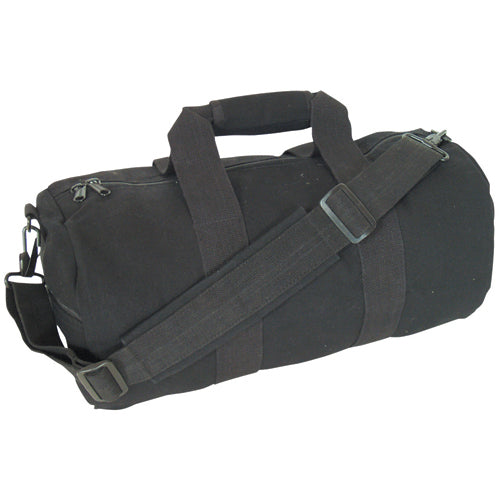 Heavy Duty Cotton Canvas Roll Bag 22 OZ, Black, 12" x 24"