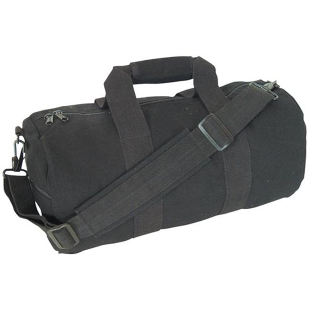 Heavy Duty Cotton Canvas Roll Bag 22 OZ, Black, 14" x 30"