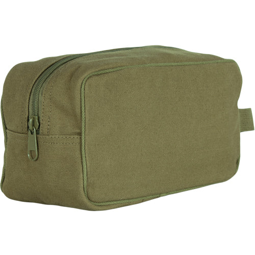 Heavy Duty Cotton Canvas Toiletry Kit 22 OZ, Olive Drab