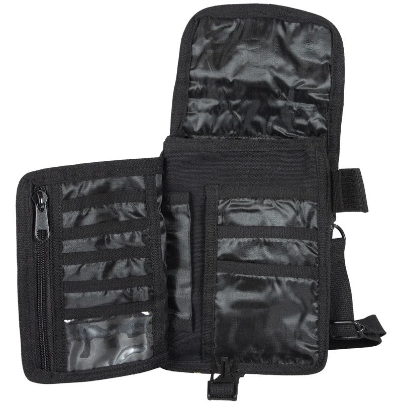 Cotton Canvas Ultimate Travel Portfolio 22 OZ, Black