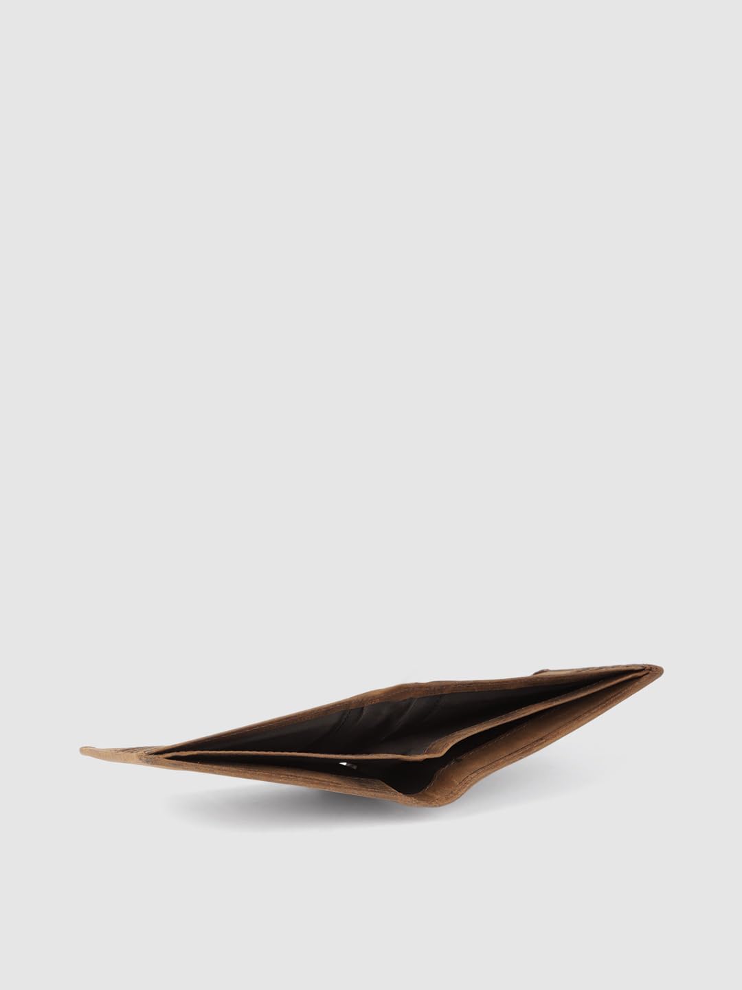 PRIMROSE Vintage Leather Long Wallet, Slim Bifold Design, Brown