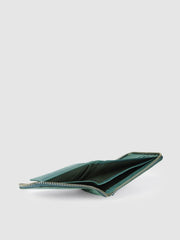PRIMROSE Leather Zip Around Wallet, Compact Design, Sea Green
