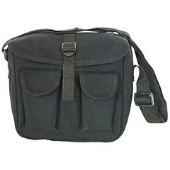 Heavy Duty Cotton Canvas 22 OZ Ammo Utility Shoulder Bag, Black,10" x 8