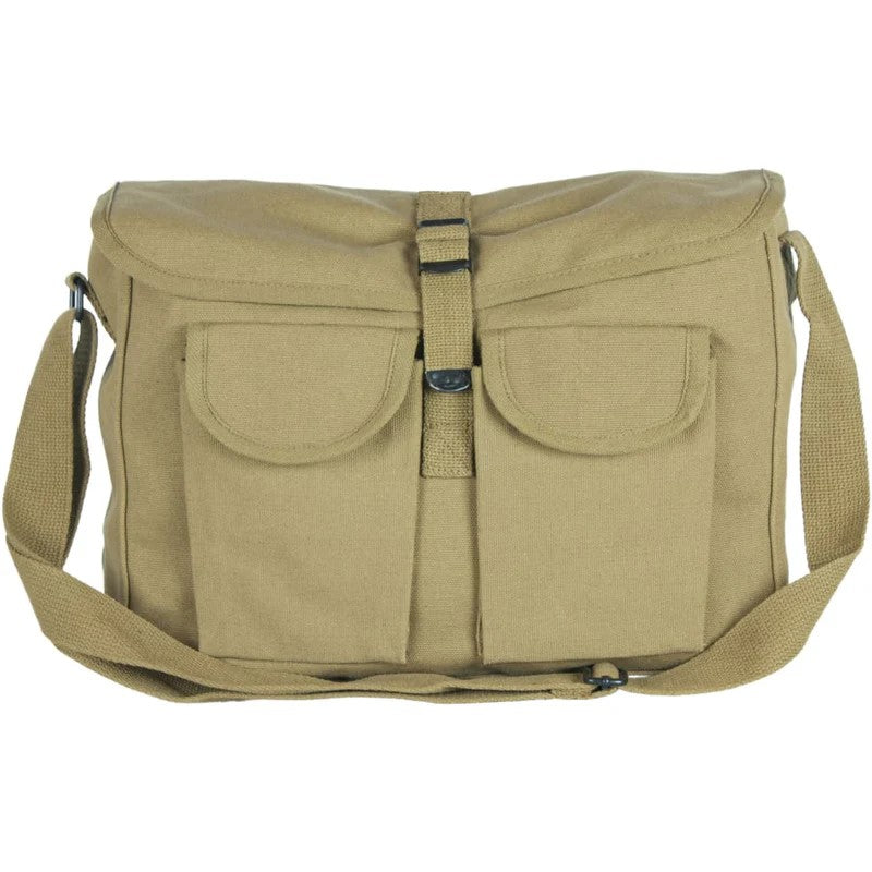 Heavy Duty Cotton Canvas 22 OZ Ammo Utility Shoulder Bag, Olive Drab,13" x 9.5"